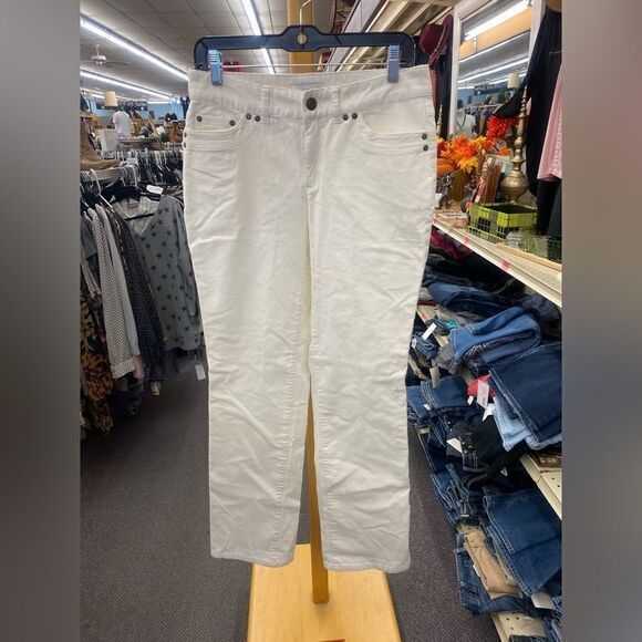 Christopher & Banks Ladies 4 White Corduroy Pants - Picture 1 of 5